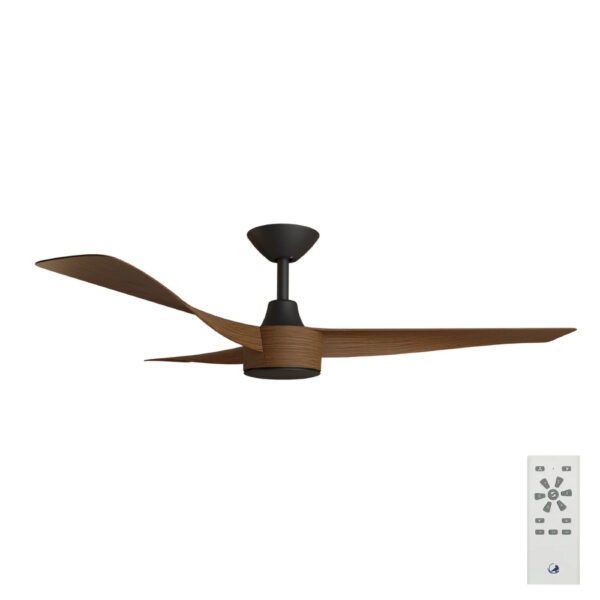 calibo-turaco-52-dc-ceiling-fan-with-remote-black-motor-with-koa-blades Calibo Turaco DC Ceiling Fan - 52" (Black with Koa Blades) - Image 1