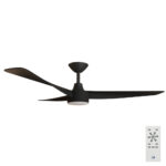 Calibo Turaco DC Ceiling Fan with LED Light - 56" (Black)