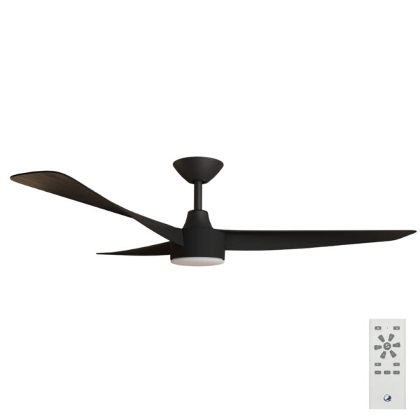 Calibo Turaco DC Ceiling Fan with LED Light - 56" (Black) - Image 1