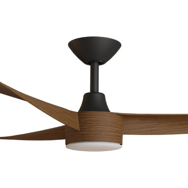Calibo Turaco DC Ceiling Fan with LED Light - 56" (Black with Koa Blades) - Image 2