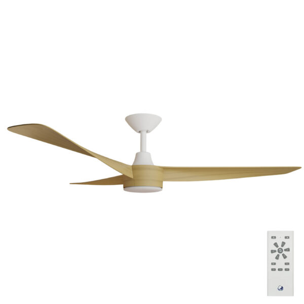 calibo-turaco-56-dc-ceiling-fan-with-led-light-white-with-bamboo-blades Calibo Turaco DC Ceiling Fan with LED Light - 56" (White with Bamboo Blades) - Image 1