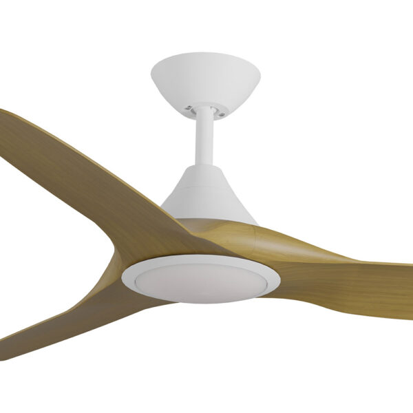 Calibo CloudFan SMART DC Ceiling Fan with LED Light - 52" (White with Teak Blades) - Image 2