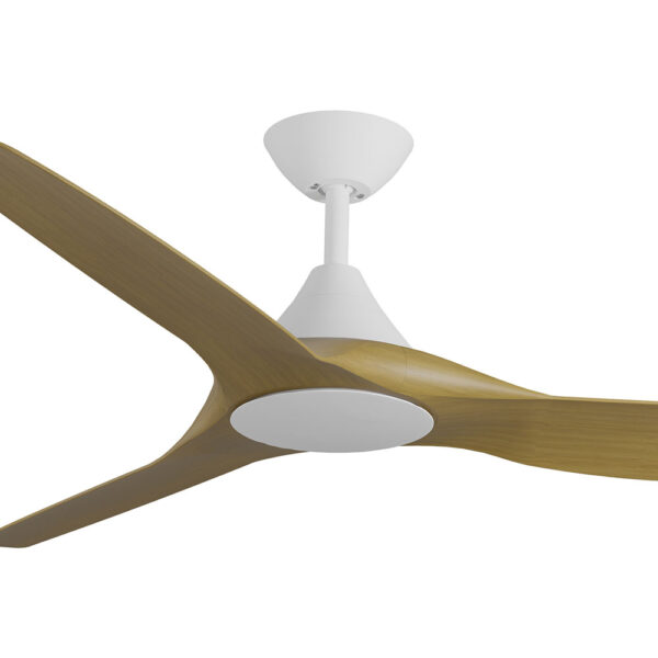 Calibo CloudFan SMART DC Ceiling Fan - 60" (White with Teak Blades) - Image 2