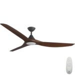 Calibo CloudFan SMART DC Ceiling Fan with LED Light - 72" (Black with Koa Blades)