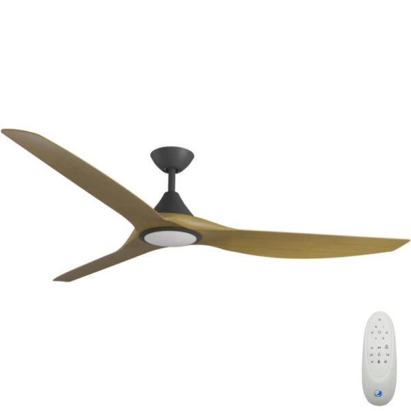 calibo-cloudfan-cft-372-bk-l-tea-angle-2-min Calibo CloudFan SMART DC Ceiling Fan with LED Light - 72" (Black with Teak Blades) - Image 1