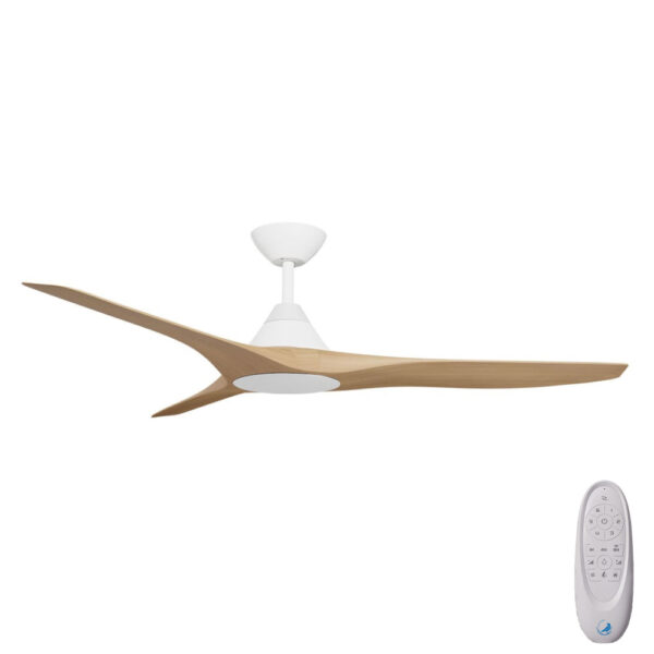 Calibo CloudFan SMART DC Ceiling Fan - 48" (White with Bamboo Blades) - Image 1
