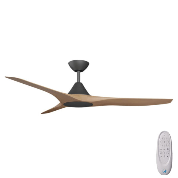 Calibo CloudFan SMART DC Ceiling Fan - 52" (Black with Teak Blades) - Image 1