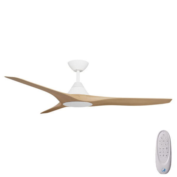 Calibo CloudFan SMART DC Ceiling Fan - 52" (White with Bamboo Blades) - Image 1