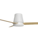Airborne Profile DC Ceiling Fan with LED Light - 50" (White with Bamboo Blades) - Image 2