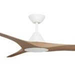 Calibo CloudFan SMART DC Ceiling Fan - 72" (White with Teak Blades) - Image 2