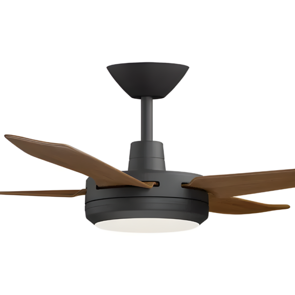 Airborne Enviro DC Ceiling Fan with LED Light - 52" (Black with Koa Blades) - Image 2