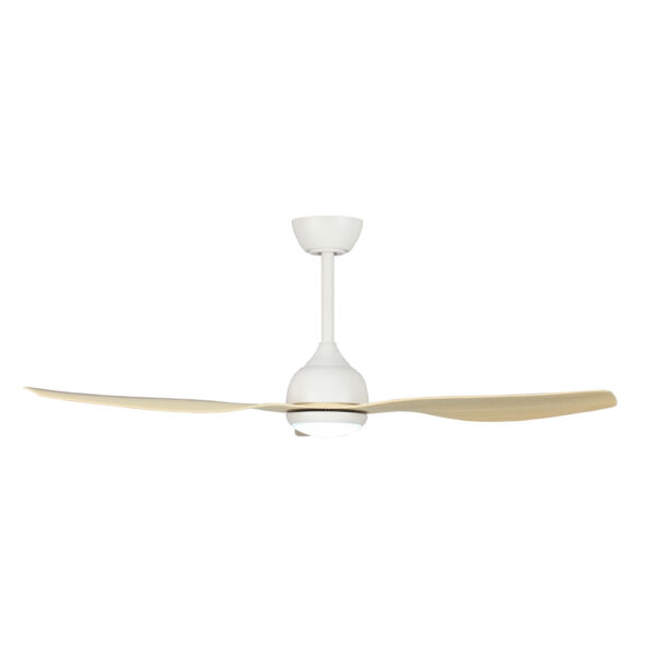 Eco Style DC Ceiling Fan 52″ with CCT LED Light & Remote (White with Beechwood Blades) - Image 3
