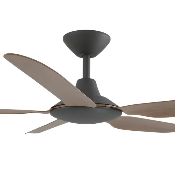 Calibo Storm DC Ceiling Fan - 48" (Black with Koa Blades) - Image 2