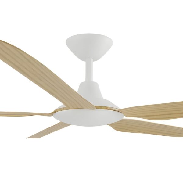 Calibo Storm DC Ceiling Fan - 56" (White with Bamboo Blades) - Image 2