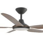 Calibo Storm DC Ceiling Fan with LED Light - 52" (Black with Koa Blades) - Image 2