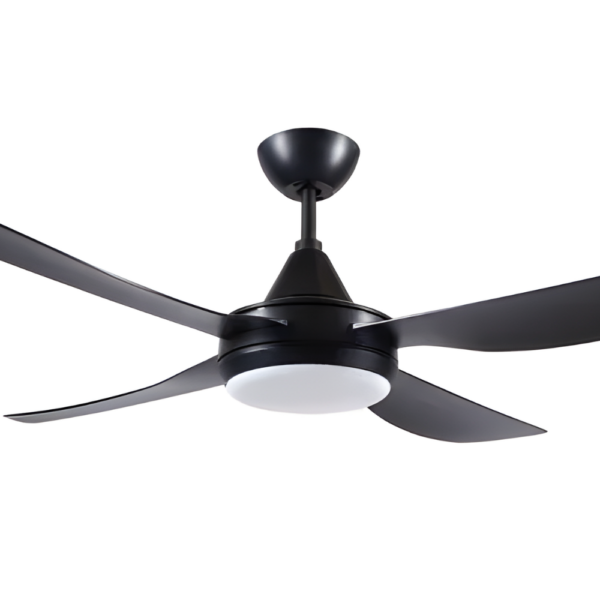 Brilliant Vector DC Ceiling Fan with LED Light - 52" (Black) - Image 2