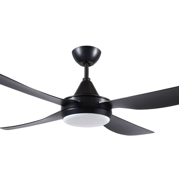 Brilliant Vector DC Ceiling Fan with LED Light - 56" (Black) - Image 2