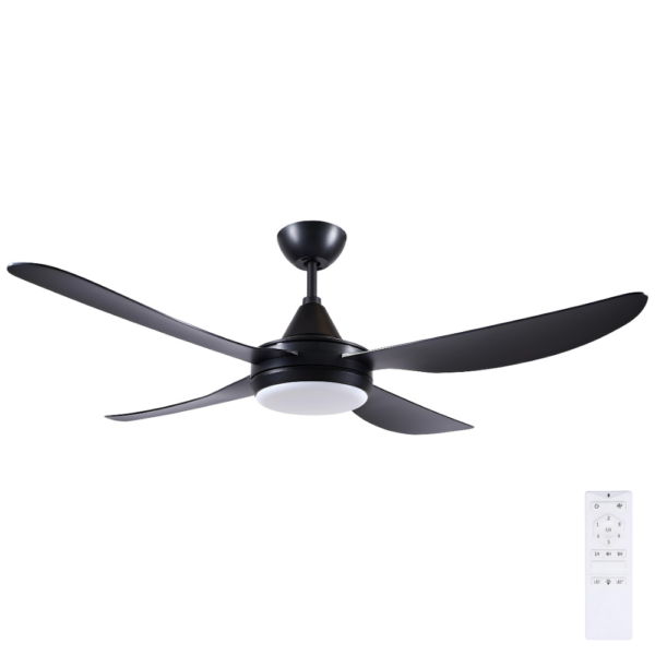 Brilliant Vector DC Ceiling Fan with  Light - 48" (Black) - Image 1