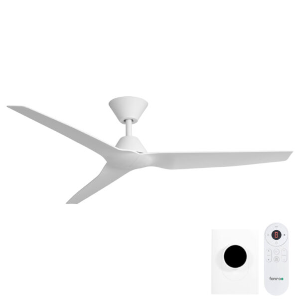 Fanco Infinity-iD DC Ceiling Fan with Wall Control & Remote/SMART - 54" (White)