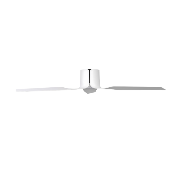 Flow_LED_White_side-Profile Fanco Flow DC Ceiling Fan with LED Light - 52" (White) - Image 4