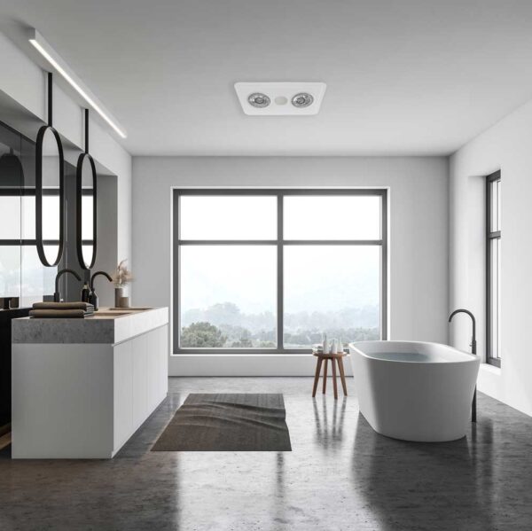 Ventair Heatforce DC Boost 3 in 1 Exhaust Fan - 2 Globes (White) - Image 2