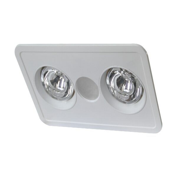 Heatforce DC 2 Globes 1000x1000 Ventair Heatforce DC 3 in 1 exhaust fan - 2 Globes (White)