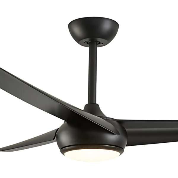 Claro Designer DC 3 or 5 Blade Ceiling Fan with Dimmable CCT LED Light and Remote - 52" (Black) - Image 4