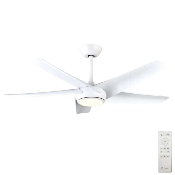claro-designer-white-led Claro designer dc with CCT led light and remote - 5 blades