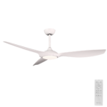 Claro Glider DC Ceiling Fan with LED Light - 60" (White)