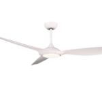 Claro Glider DC Ceiling Fan with LED Light - 60" (White) - Image 3