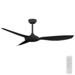 Claro Glider DC Ceiling Fan - 60" (Black)