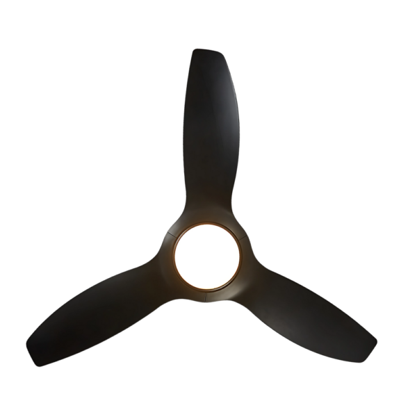Claro Glider DC Ceiling Fan with LED Light - 52" (Black) - Image 3