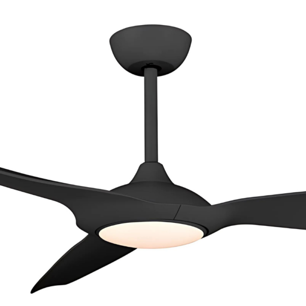 Claro Glider DC Ceiling Fan with LED Light - 60" (Black) - Image 2