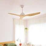 Fanco Breeze AC Ceiling Fan - 48" (White with Beechwood Timber Style ABS Blades) - Image 3