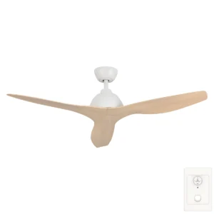 Fanco Breeze AC Ceiling fan with White and Beechwood ABS Blades