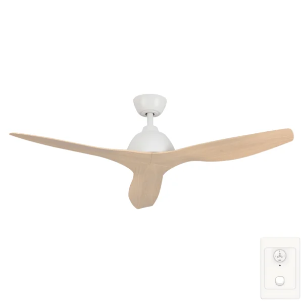 Fanco Breeze AC Ceiling fan with White and Beechwood ABS Blades