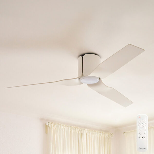 fanco-flow-dc-52-ceiling-fan-with-led-light-and-remote-white white fanco flow with led light 52-inch