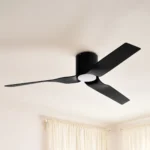 fanco-flow-dc-52-inch-ceiling-fan-black-with-led-light-close-up-insitu-no-remote