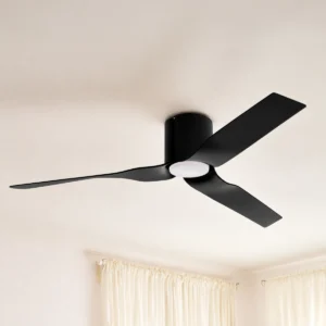 fanco-flow-dc-52-inch-ceiling-fan-black-with-led-light-close-up-insitu-no-remote