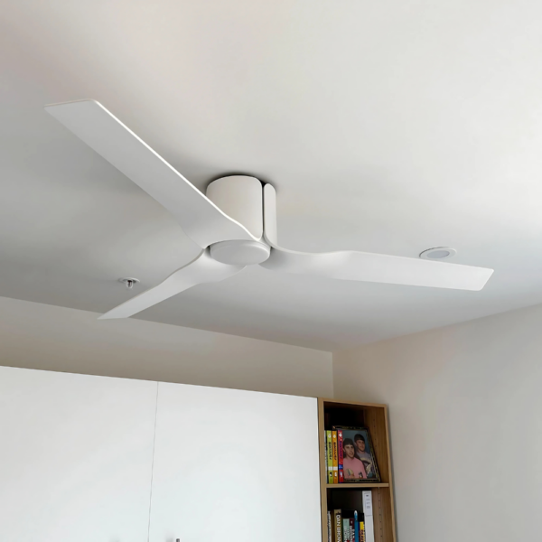 flow-white-light Fanco Flow DC Ceiling Fan with LED Light - 52" (White) - Image 7