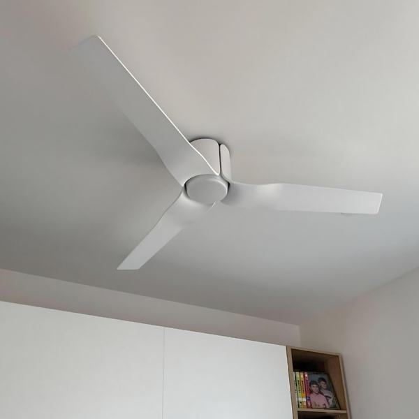 flow-white-light-top-view Fanco Flow DC Ceiling Fan with LED Light - 52" (White) - Image 8