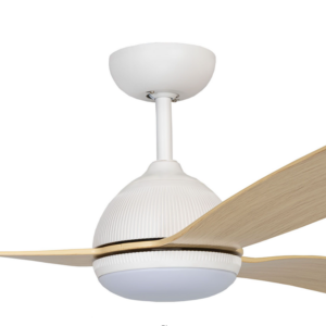 claro groove dc with LED - white with timber blades - close up