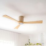 Fanco EarthFirst Gaia DC Ceiling Fan with LED Light - 48" (Ecru with Natural Timber Blades)