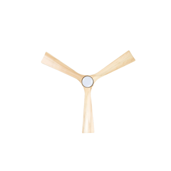 Fanco EarthFirst Gaia DC Ceiling Fan with LED Light - 54" (Ecru with Natural Timber Blades) - Image 5