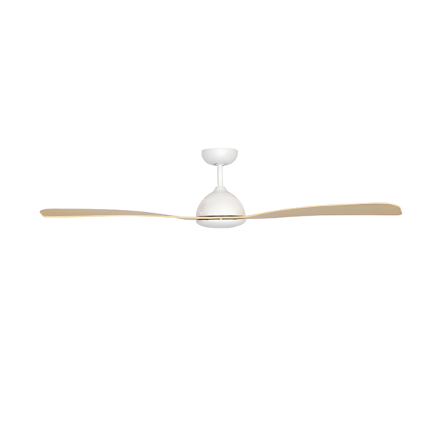 claro groove dc side view - 52" (white with timber blades)