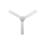 claro groove dc ceiling fan with cct led light - white (bottom view)