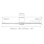 Fanco EarthFirst Gaia with LED dimensions diagram
