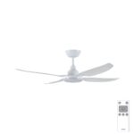 Ventair Alaska DC Ceiling Fan with LED Light - 48" (White)