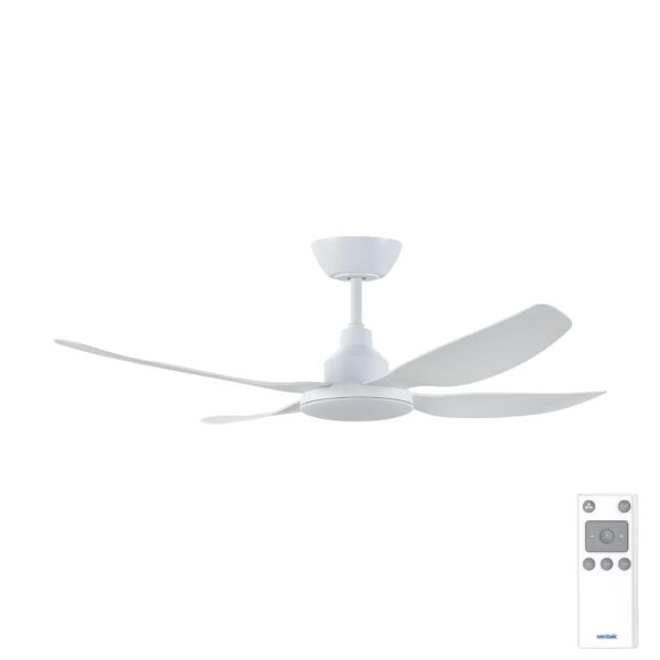 Ventair Alaska DC Ceiling Fan with LED Light - 52" (White)