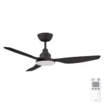 Ventair Glacier DC Ceiling Fan with LED Light - 56" (Black)